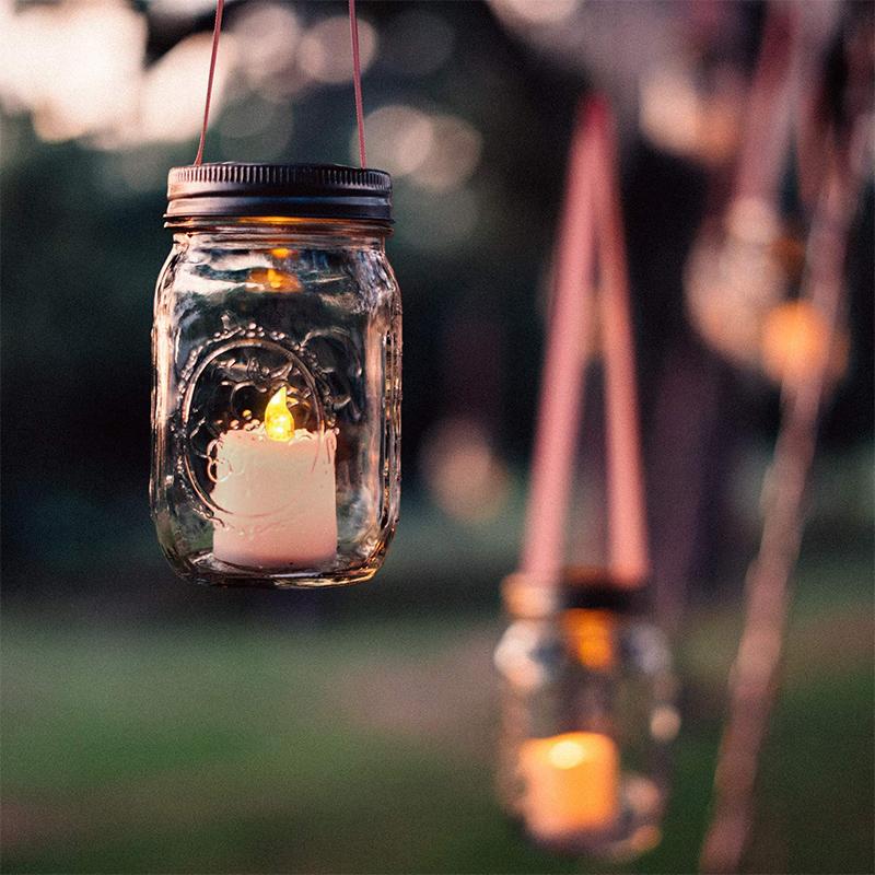 Solar Candles Outdoor Flameless Flickering light, 6PCS