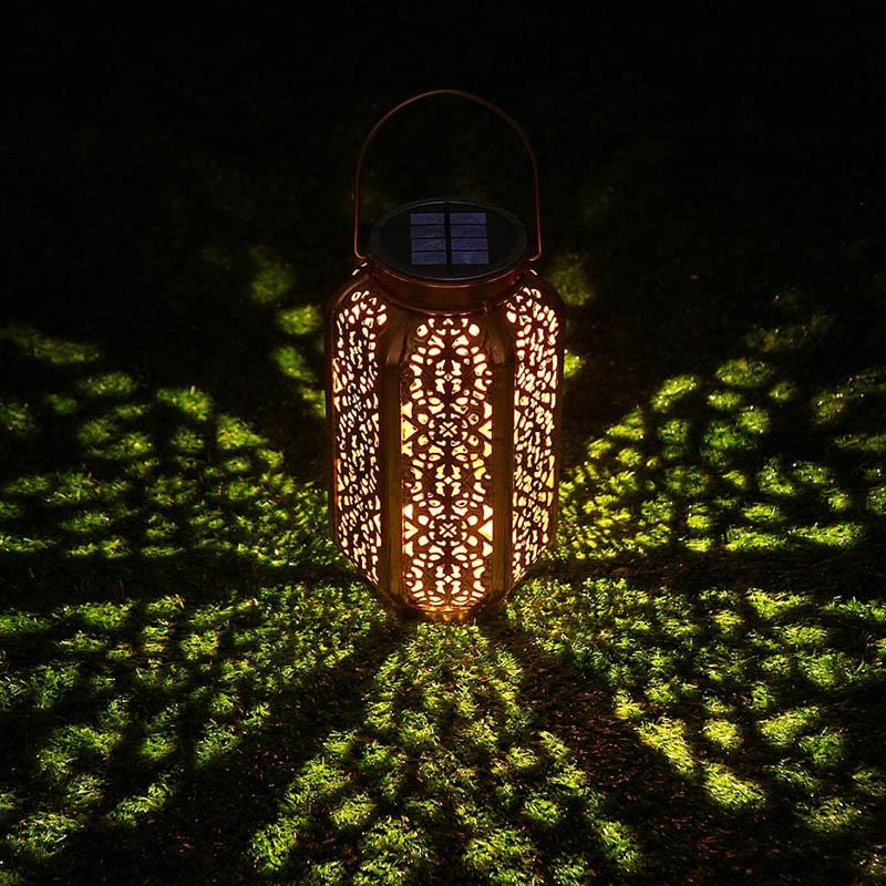 Solar Carved Hollow Garden Light
