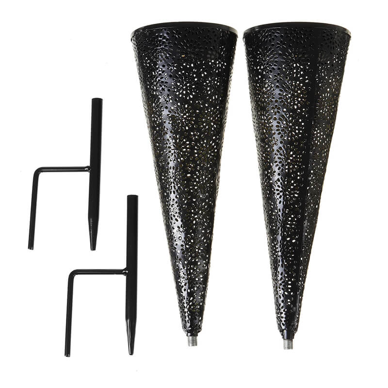 Solar Powered LED Garden Hollowed Light (2Pcs)