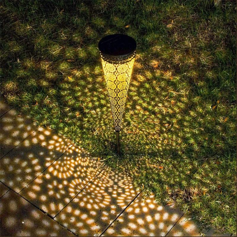 Solar Powered LED Garden Hollowed Light (2Pcs)