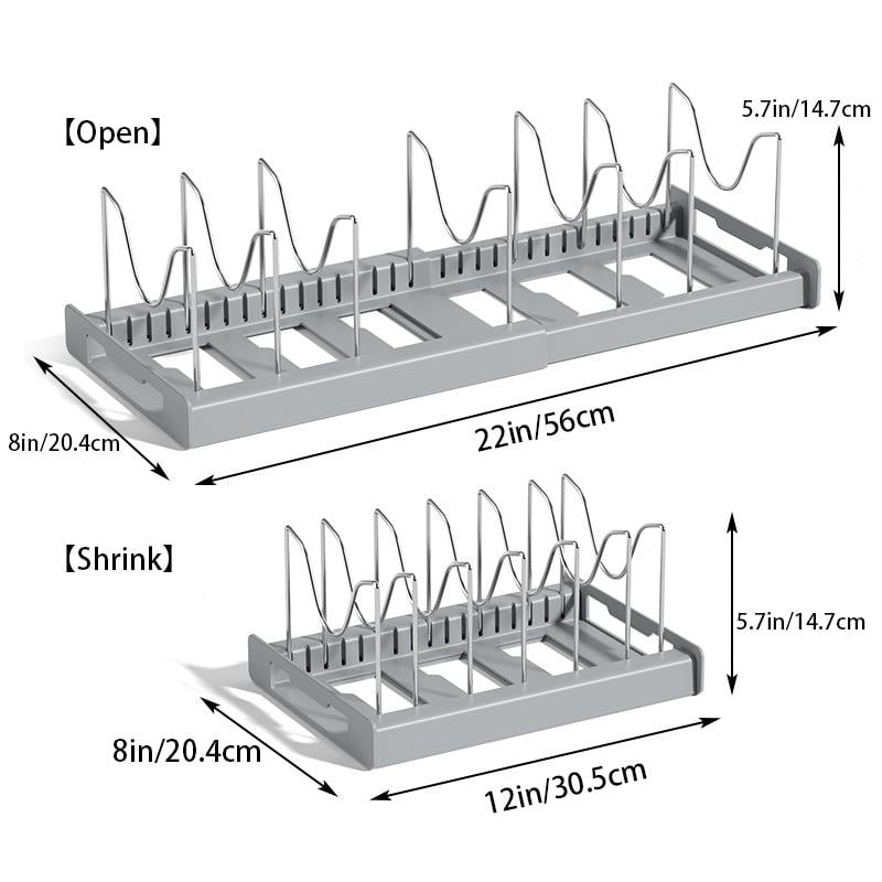 Sakerplus Expandable Pots And Pans Organizer
