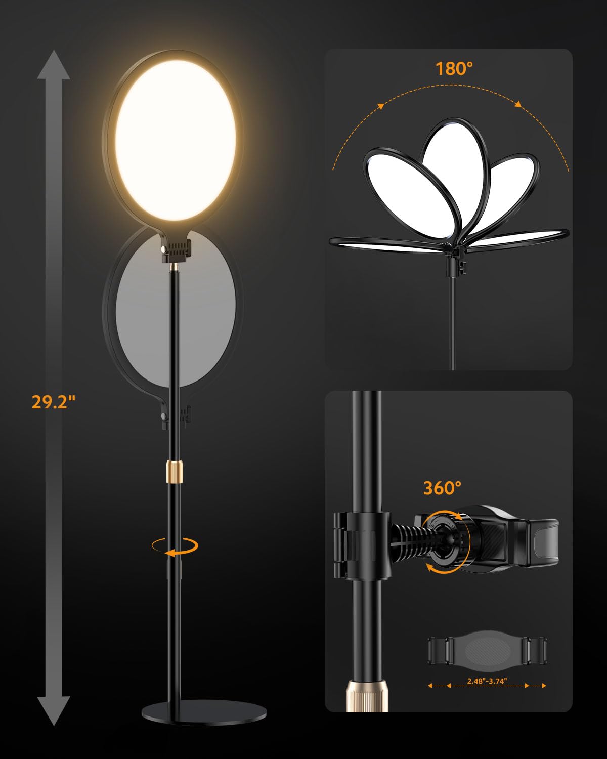 Sakerplus Ring Light with Stand for Zoom Meetings