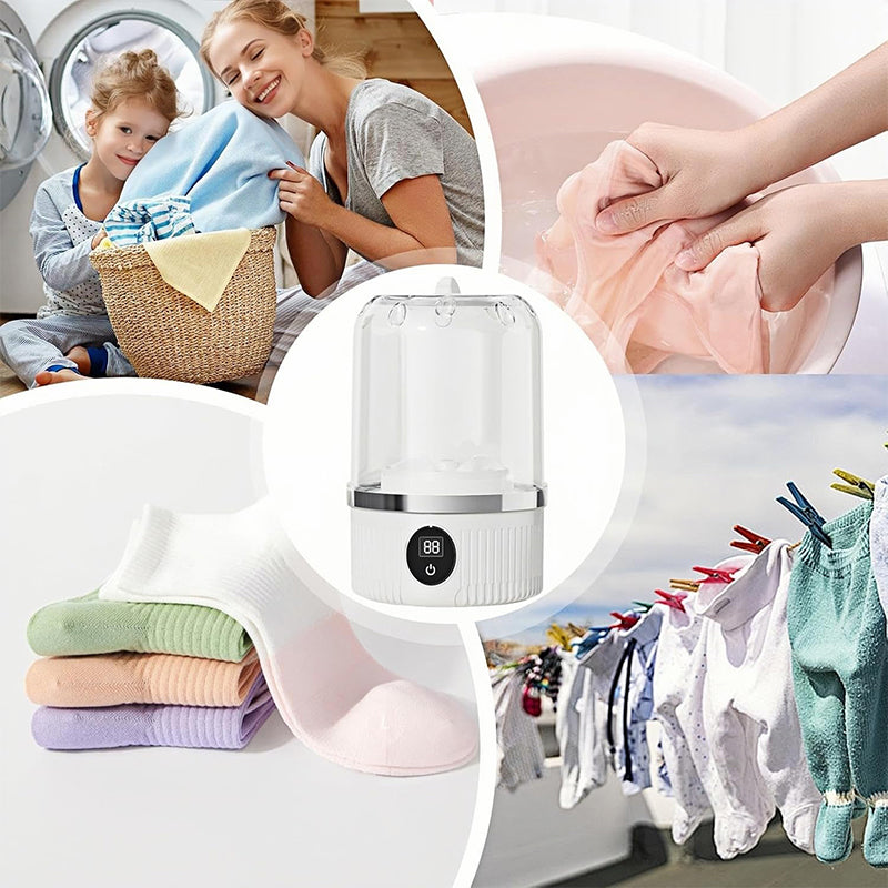 Sakerplus Portable Rechargeable Cordless Mini Washing Machine