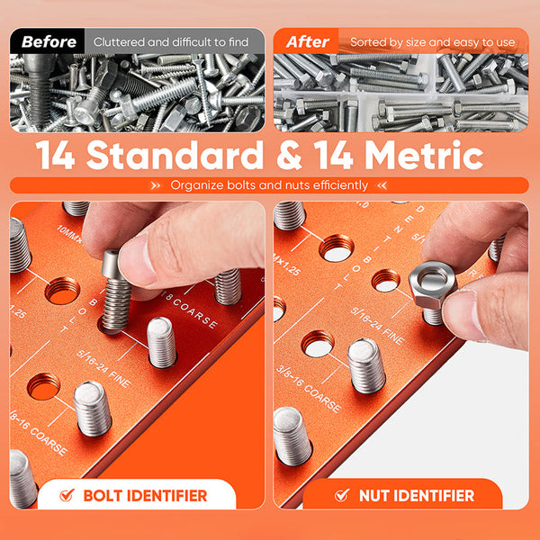 Sakerplus® Nut and Bolt Thread Checker