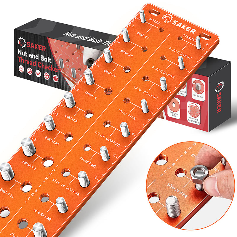 SAKER® Nut and Bolt Thread Checker