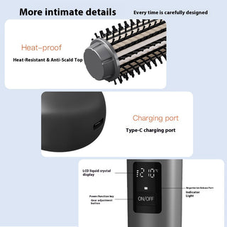 Sakerplus® Portable 3-in-1 Cordless Curling Brush