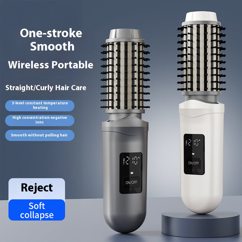 Sakerplus® Portable 3-in-1 Cordless Curling Brush