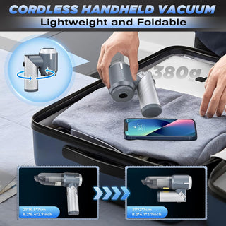 Sakerplus Portable Cordless Car Vacuum