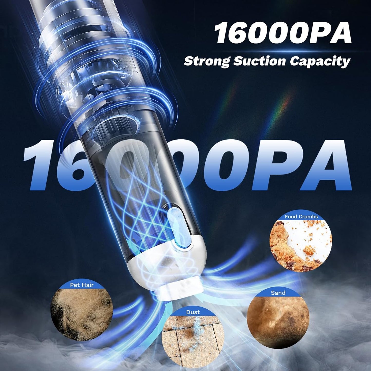 Sakerplus Slim Cordless Handheld Car Vacuum