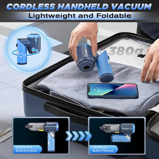 Sakerplus Portable Cordless Car Vacuum