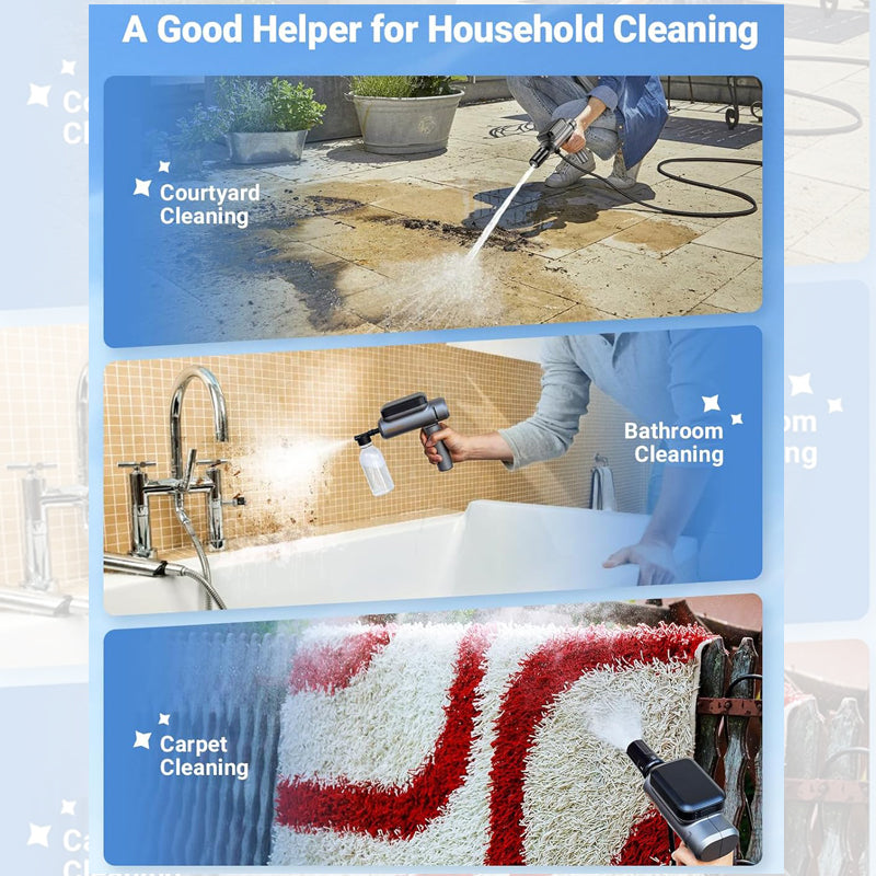 Sakerplus Portable Cordless Pressure Washer Kit