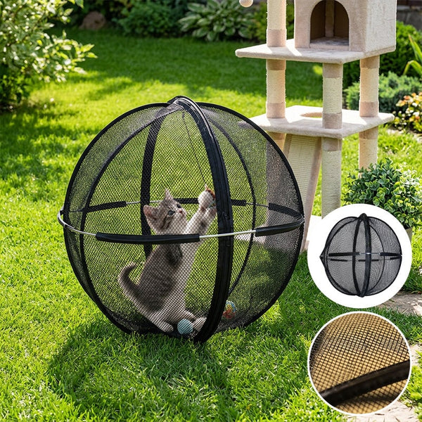 Sakerplus® Rolling Outdoor Cat Ball Enclosure