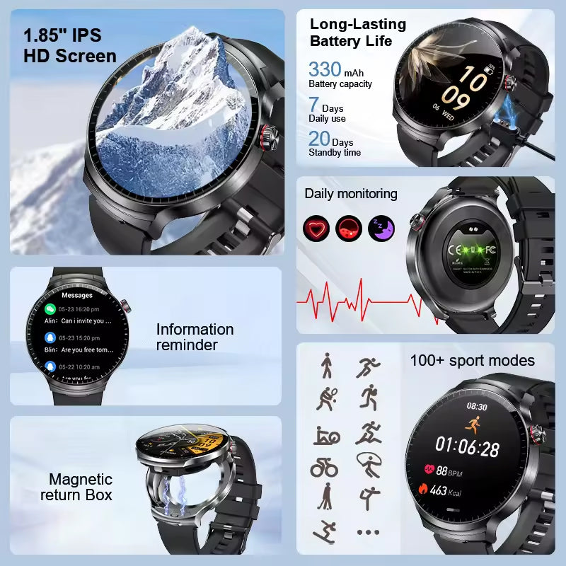 Sakerplus Smart Watch With Wireless Earbuds