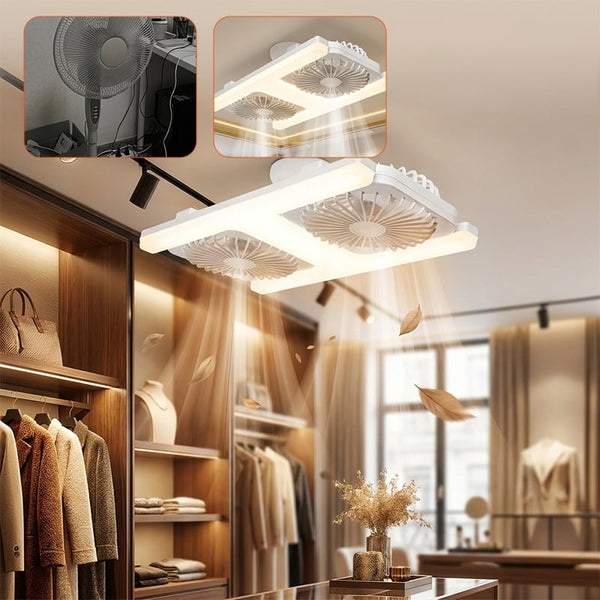 Sakerplus® Adjustable-Angle Dual-Head Ceiling Fan Light