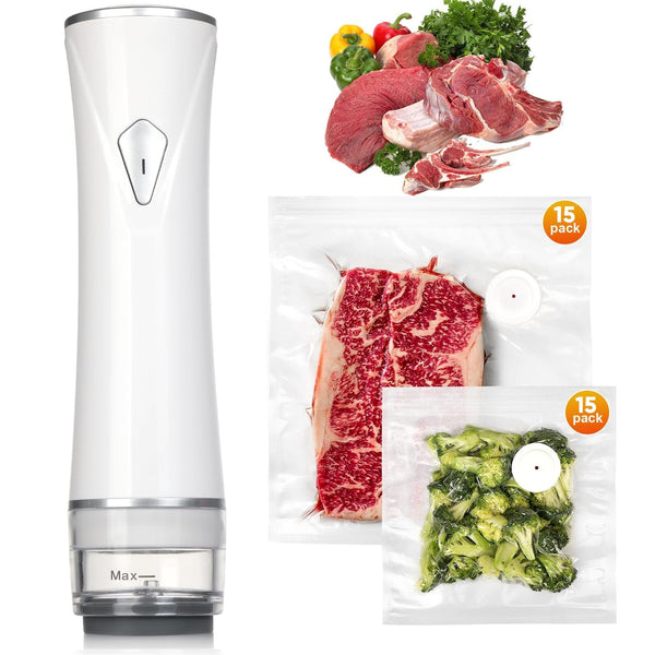 Sakerplus® Handheld Vacuum Sealer with Reusable Bags