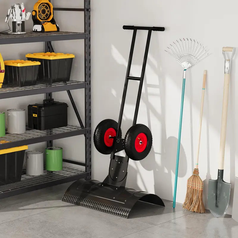 Sakerplus® Large Adjustable Wheeled Snow Pusher
