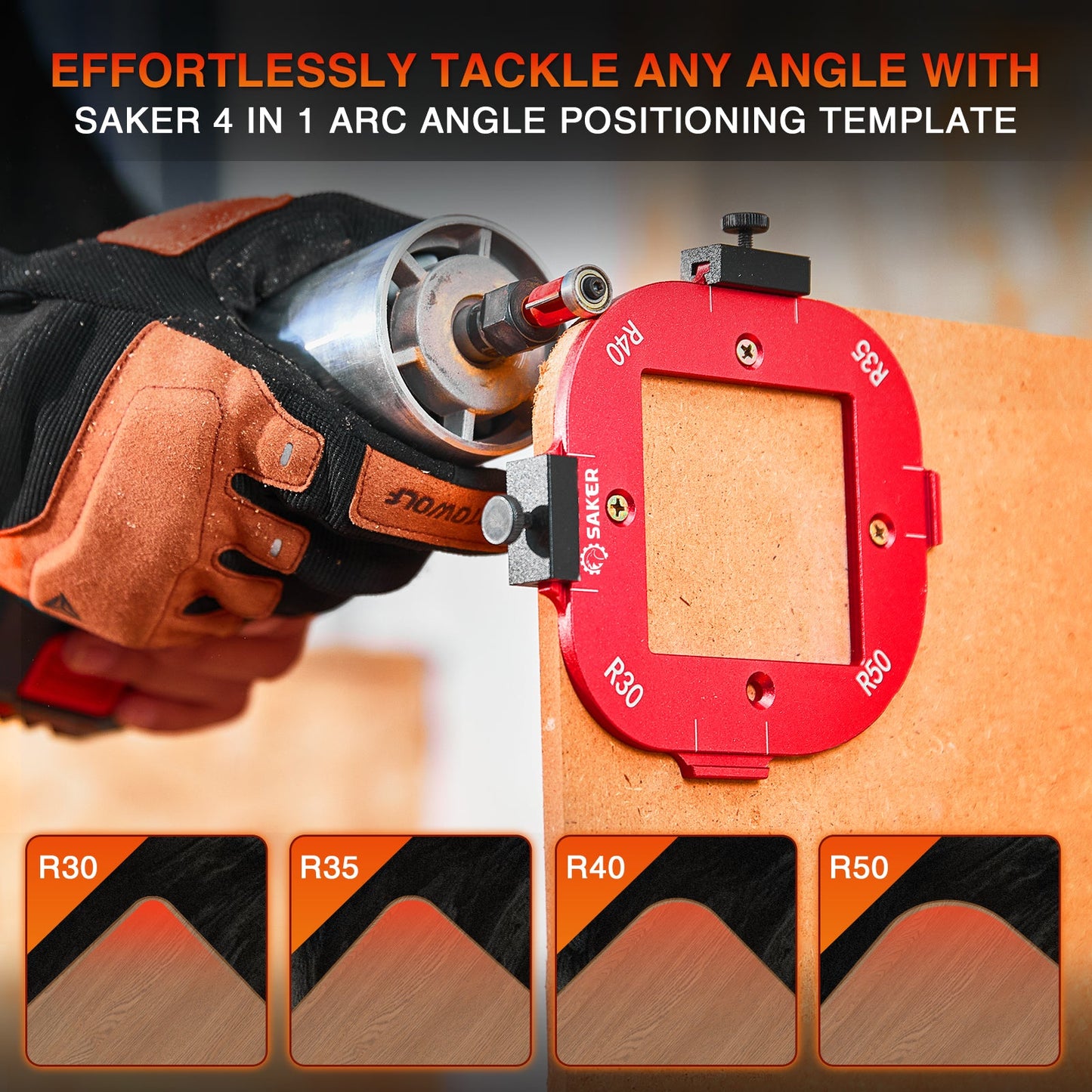 SAKER® 4 In 1 Arc Angle Positioning Template