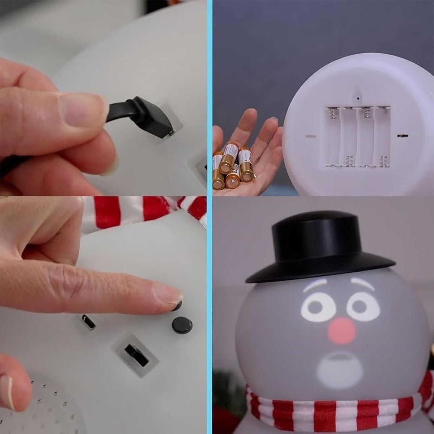 Sakerplus Interactive Singing Snowman Decoration Setup