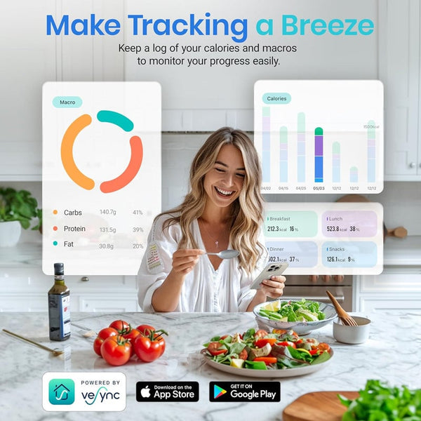 Sakerplus® Smart Nutrition Tracking Kitchen Scale