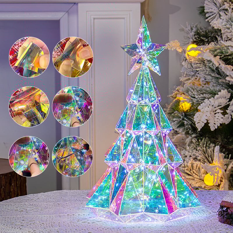 Sakerplus Lighted Prism Christmas Tree Decor
