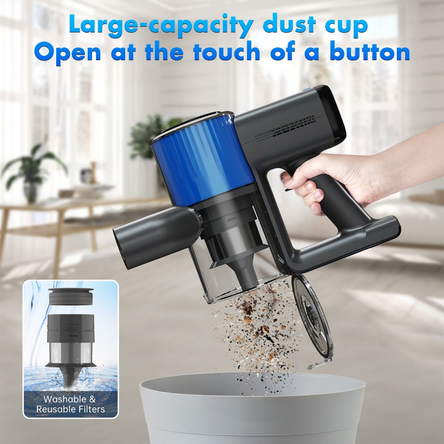 Sakerplus Powerful Cordless Vacuum Cleaner