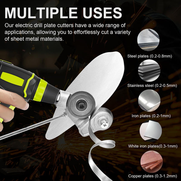 Sakerplus® Electric Drill Plate Cutter