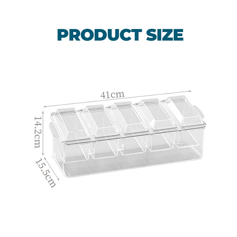 Sakerplus Ice Chilled Condiment Caddy Organizer