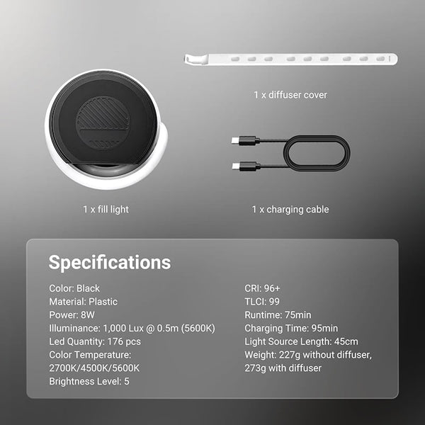 Sakerplus® Rechargeable Retractable LED Fill Light Stick
