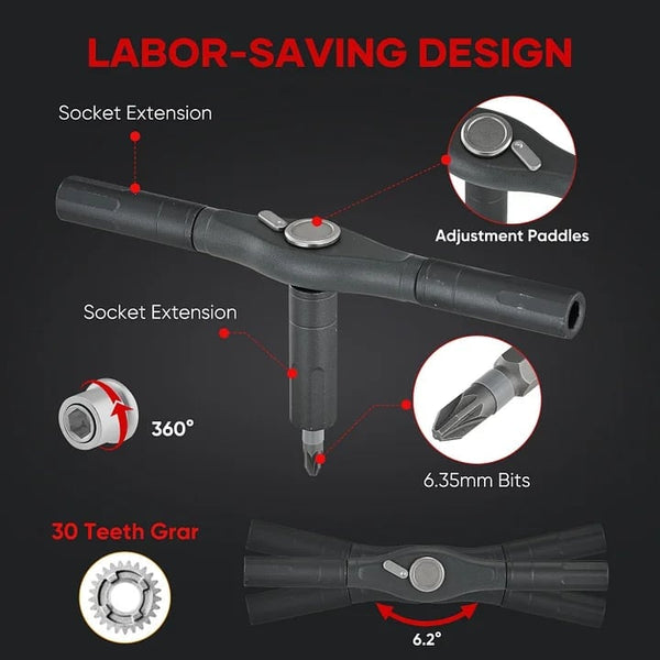 Sakerplus® Magnetic Multi Bit Screwdriver Kit