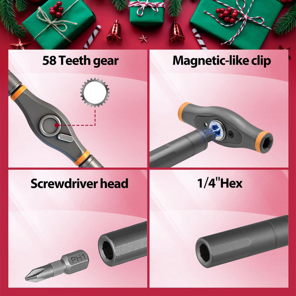 Sakerplus® 42 in 1 Magnetic Screwdriver Set-Christmas Version