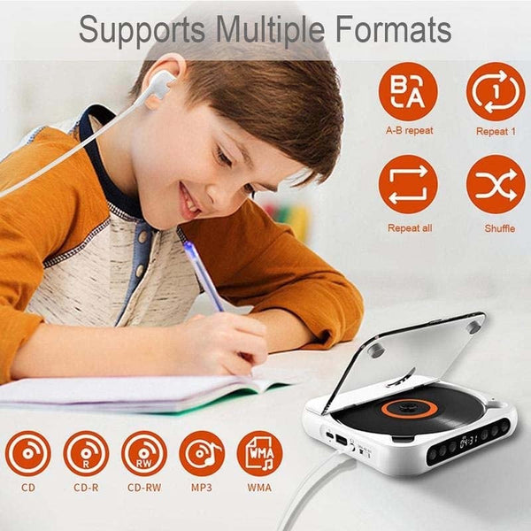 Sakerplus® Portable Bluetooth CD Player