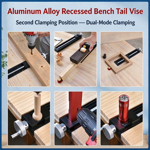 Sakerplus® Adjustable Workbench Tail Vise Clamp