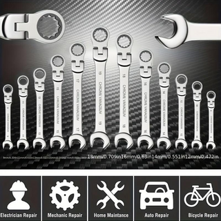 SAKER Flexible Head Ratchet Wrench Set
