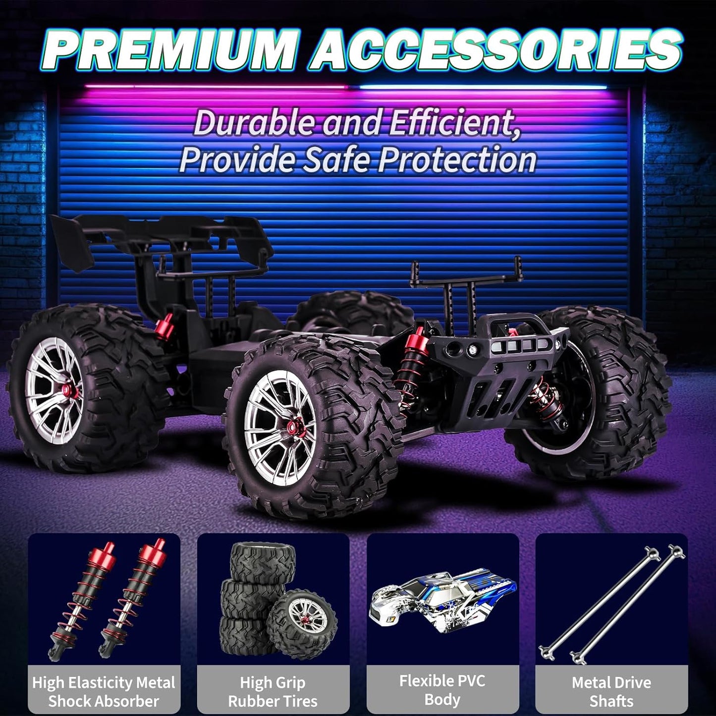 Saker 1:16 Full-Scale Four-Wheel-Drive High-Speed Off-Road Vehicle with Dynamic Running Lights