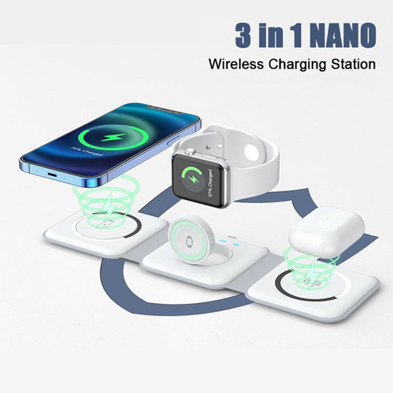 Saker Triple-Fold Magnetic Wireless Charger