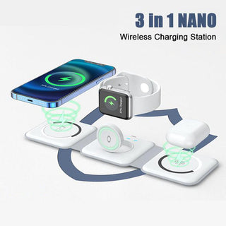 Saker Triple-Fold Magnetic Wireless Charger