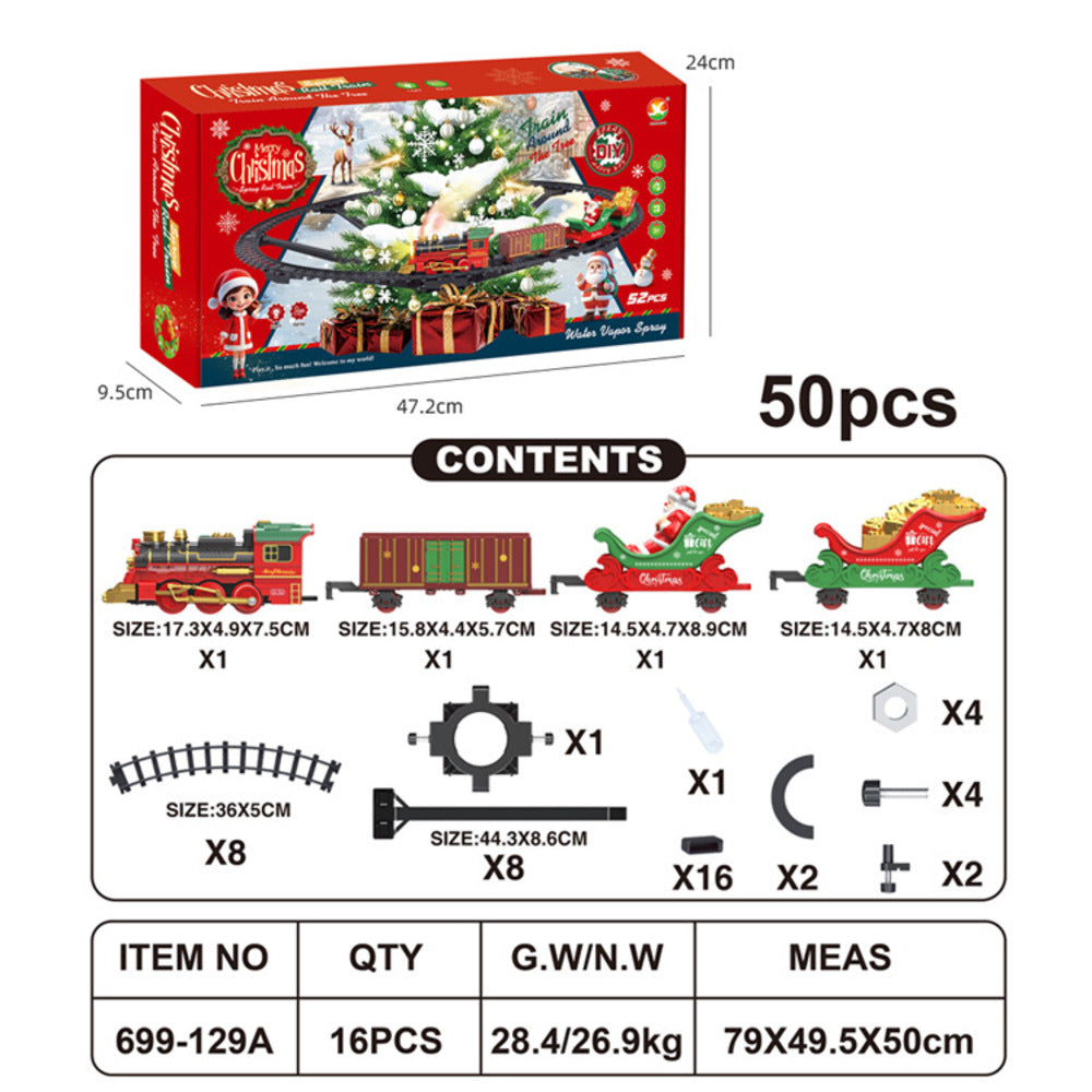 Sakerplus Electric Christmas Train Toy Set