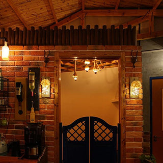 Mason Jars Rustic Wall Lamp With Silk Hydrangea