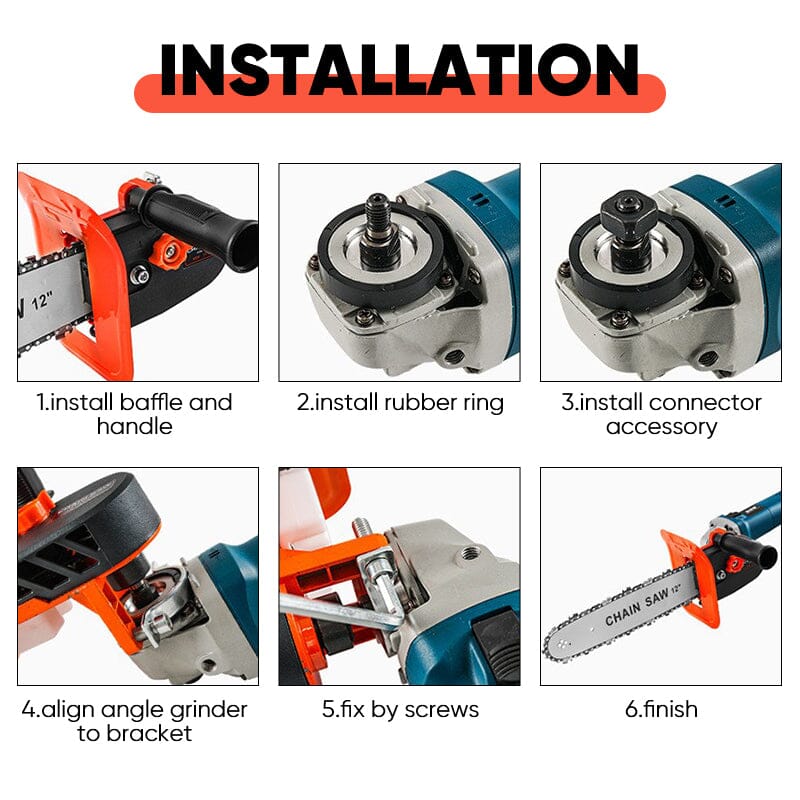 SAKER® Chainsaw Angle Grinder Converter
