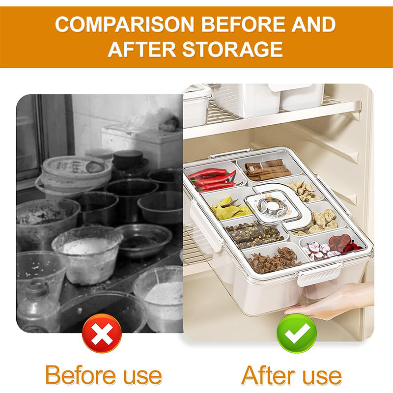 SAKER® Divided Serving Tray with Lid and Handle 1