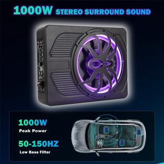 Sakerplus® Slim Powered Car Subwoofer Audio Speaker