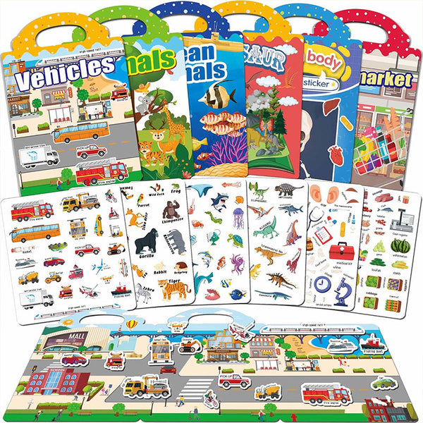 Sakerplus® Reusable Sticker Books For Toddlers