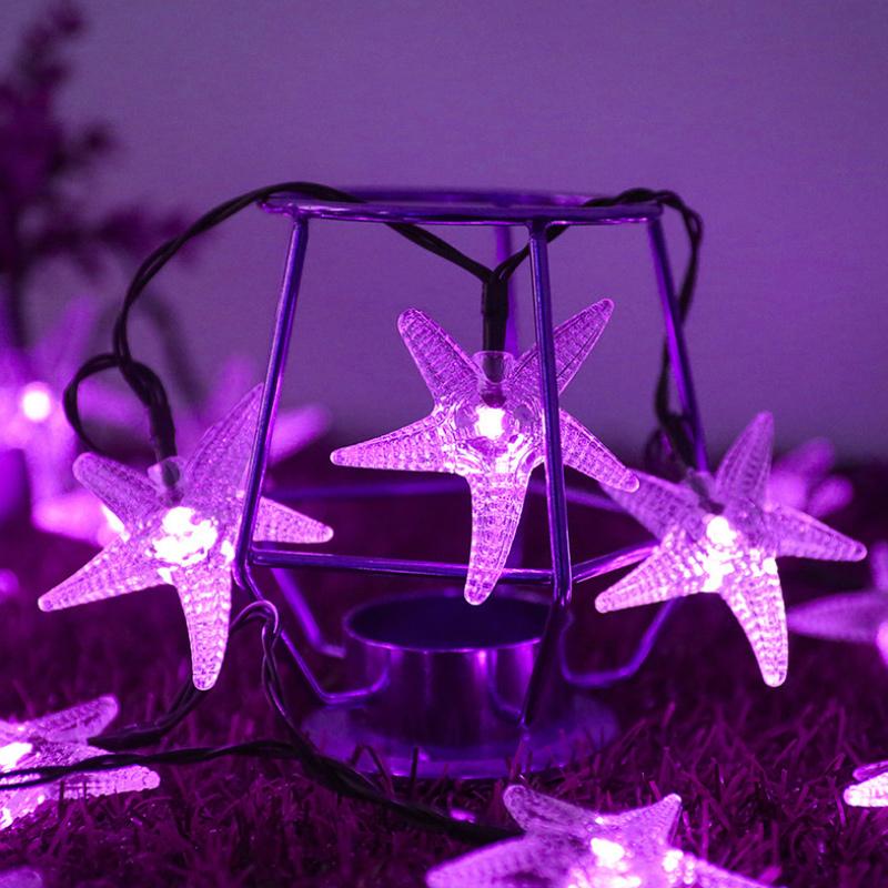 Saker Solar Power Starfish String Lights