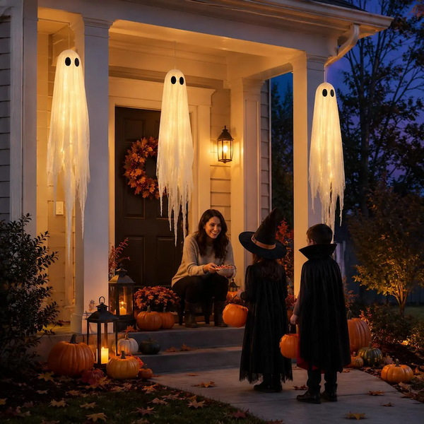Sakerplus® Oversized Pre-Assembled Hanging Ghost Decorations