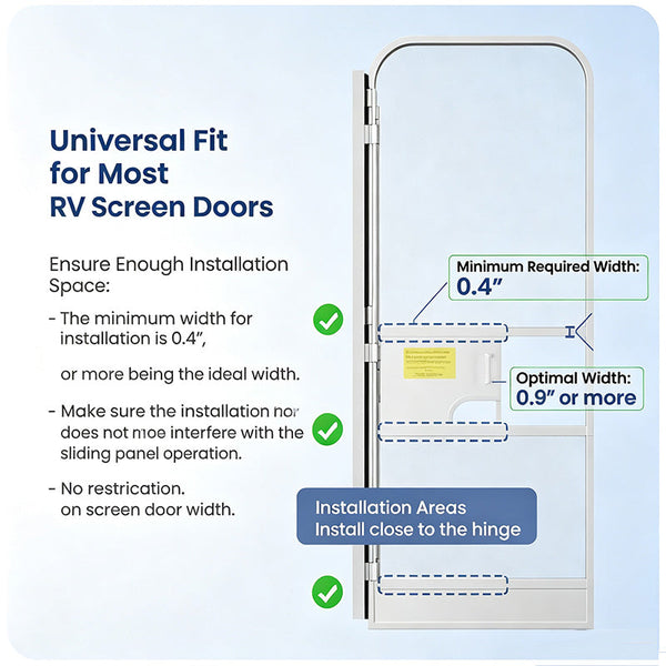 Sakerplus® RV Screen Door Auto Closer