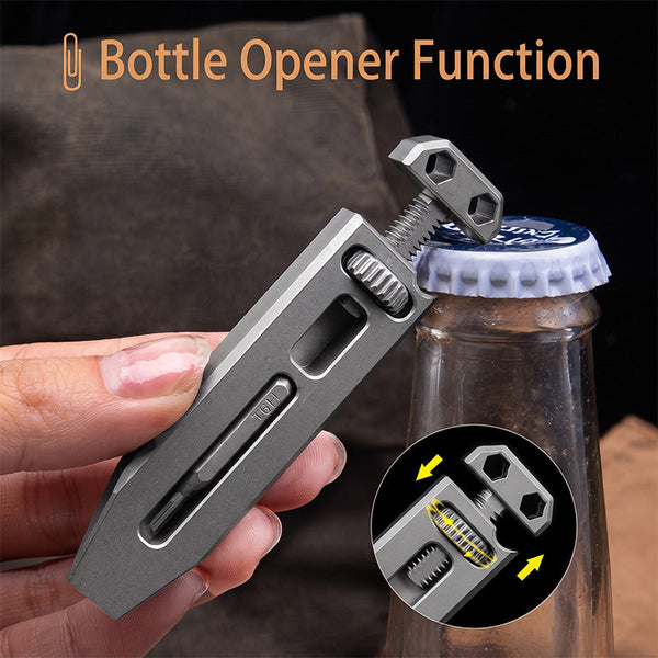 Sakerplus® Titanium Alloy Multifunction Pocket Pry Bar