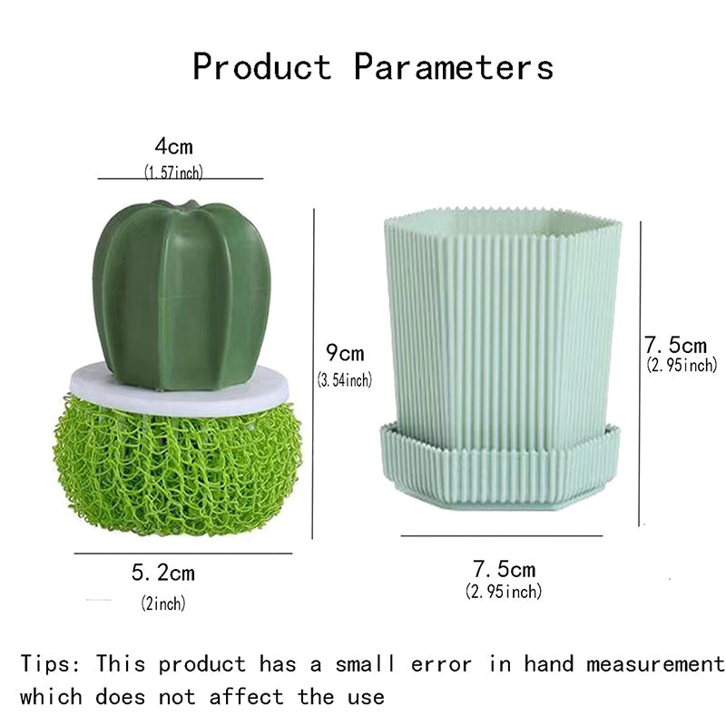 SAKER® Cactus Dish Scrub Brush