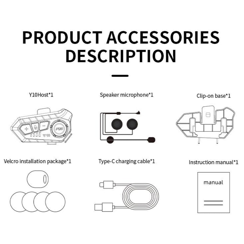 Sakerplus Motorcycle Bluetooth Helmet Headset