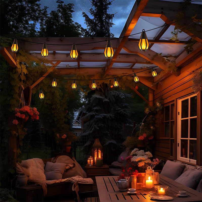 Sakerplus Solar Flickering Flame String Lights