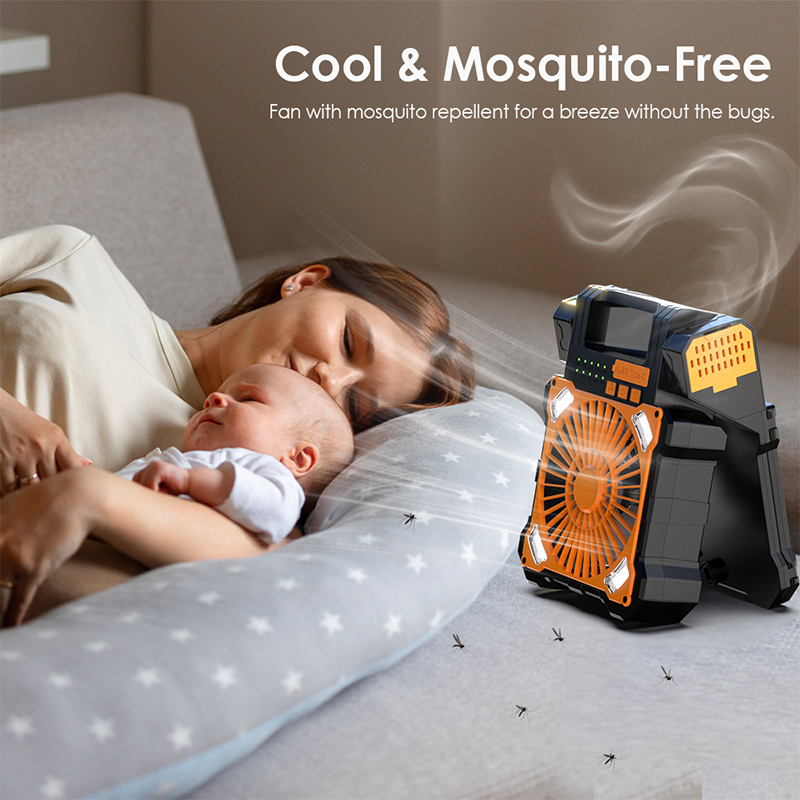 Sakerplus Solar Powered Portable Camping Fan